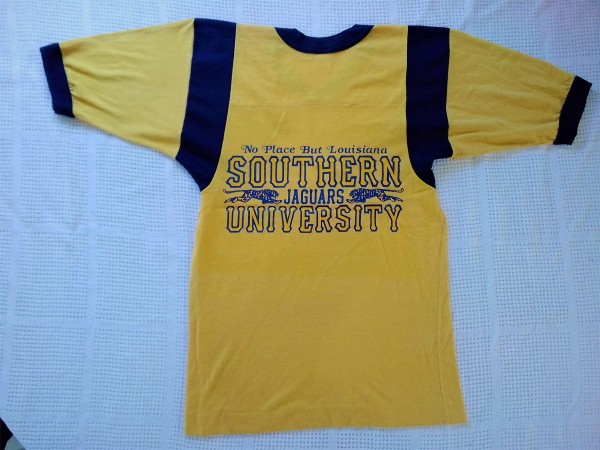 1960s 70s COLLEGIATE AMERICAN Louisiana Southern Jags Jersey Tee