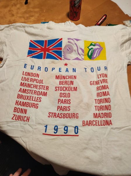 Bootleg Rolling Stones European Tour Shirt 1990