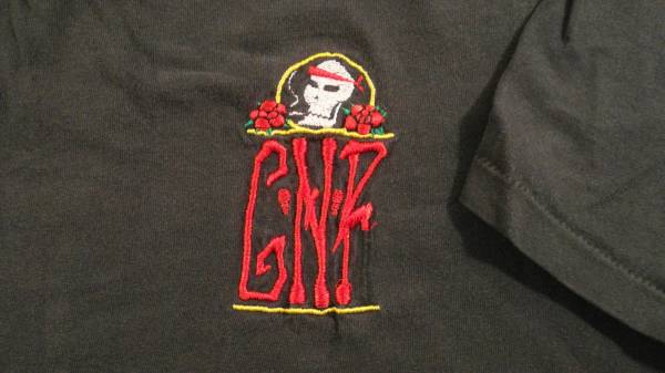 Embroidered Smoking Skull 1993 Guns n Roses Brockum T-Shirt