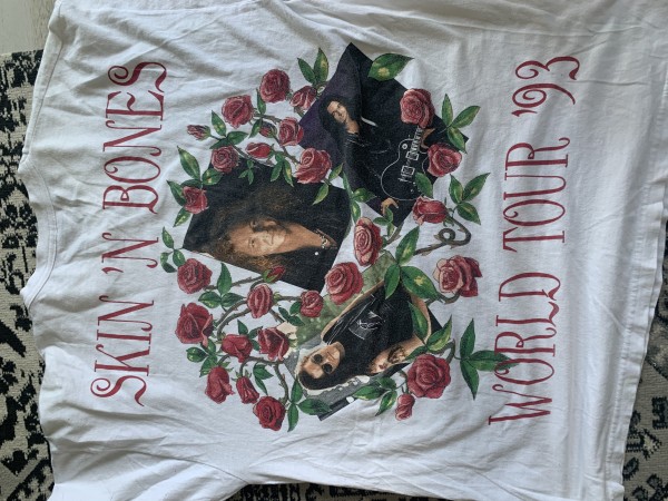 Guns n roses skin n bones t-shirt 1993