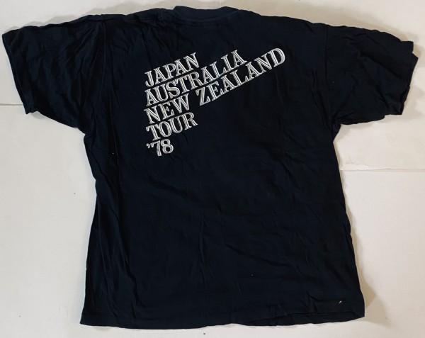 vintage 1978 bob dylan japan Australia new zealand tour t-shirt back