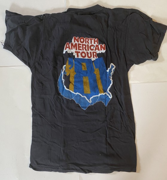 vintage 1981 bob dylan north american tour t-shirt back