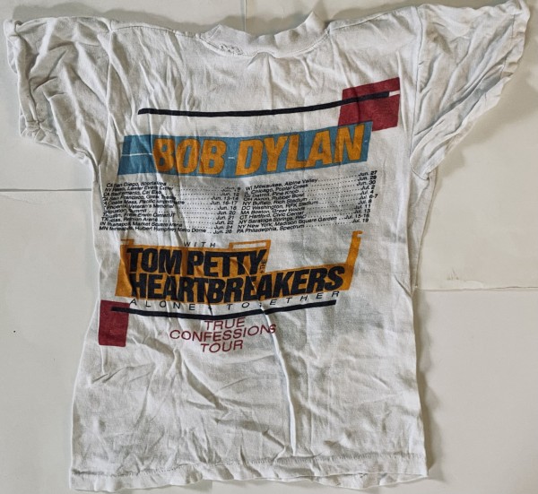 vintage 1986 bob dylan grateful dead true confessions tour t-shirt back