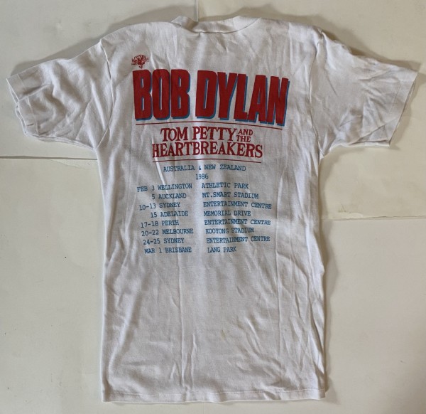 vintage 1986 bob dylan tom petty tour t-shirt front
