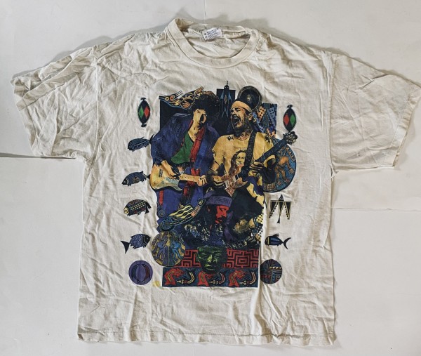 vintage bob dylan and santana 1993 tour t-shirt