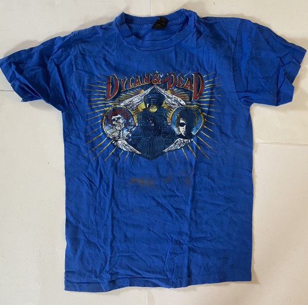 vintage bob dylan & dead alone & together t-shirt front