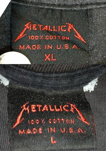 fake vs real metallica black tag