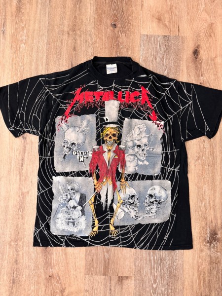 Vintage 1992 Metallica Ringmaster All Over Print T-Shirt Brockum Front