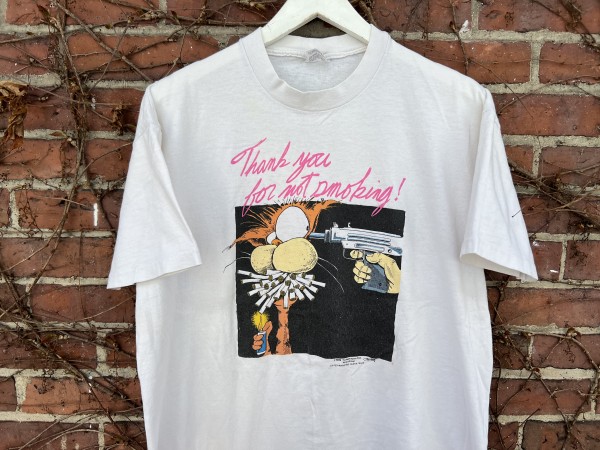 Vintage Bloom County Bill the Cat “Thank you for not smoking” T-Shirt