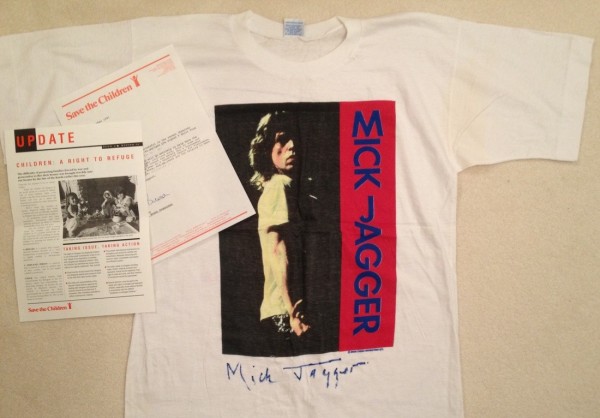 mick jagger signed t-shirt