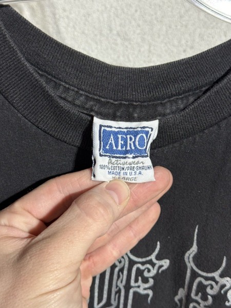 vintage aero activewear t-shirt tag