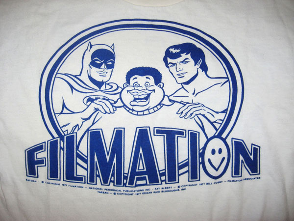 1977 Filmation cartoon t-shirt - Batman, Fat Albert, Tarzan