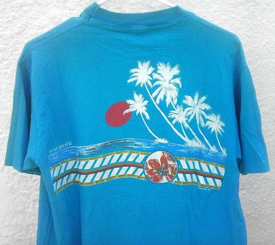 1983 Op Ocean Pacific vintage t-shirt hibiscus flower beach