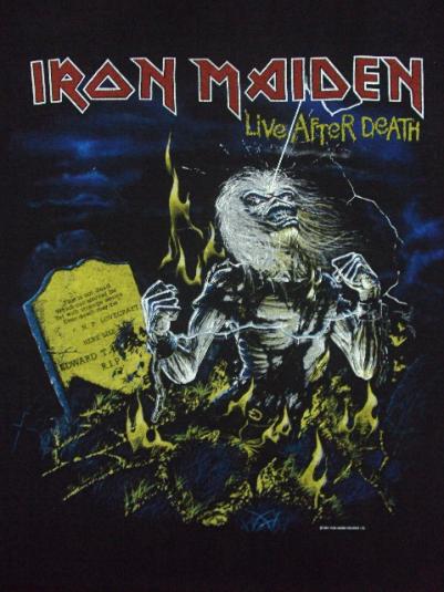 VINTAGE 1985 IRON MAIDEN Live After Death T-SHIRT