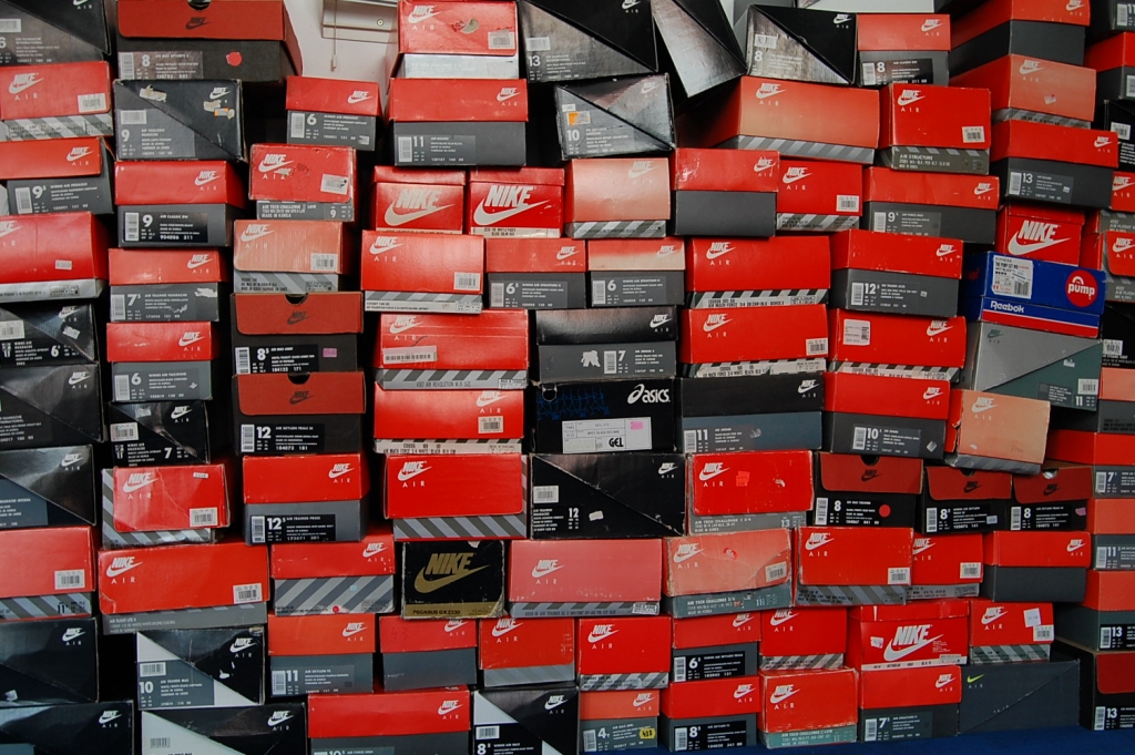 Old Nike Shoe Boxes Stack