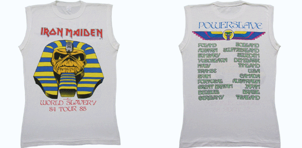 Iron Maiden World Slavery 1984 powerslave sleeveless
