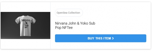 Vintage Nirvana T-Shirt NFT Two Virgins Opensea