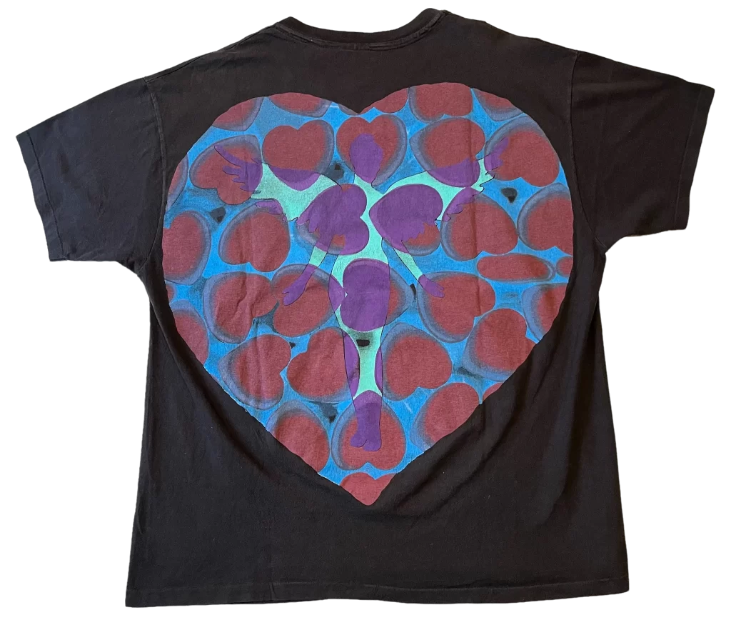 vintage heart-shaped box canada backstage pass back t-shirt