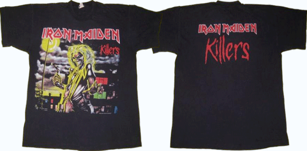 vintage iron maiden killers tee