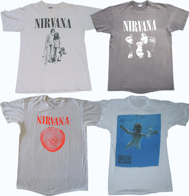 Most Expensive Vintage Nirvana T-Shirts Sub-Pop and Nevermind