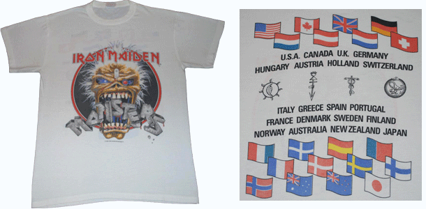 Vintage 1988 Seventh Son of a Seventh Son Monsters Tour T-Shirt