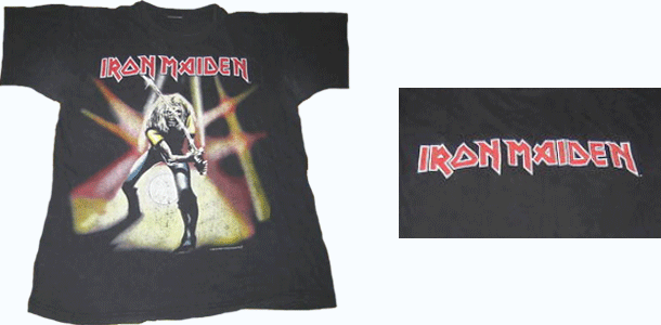 vintage maiden eddie japan t-shirt 1981