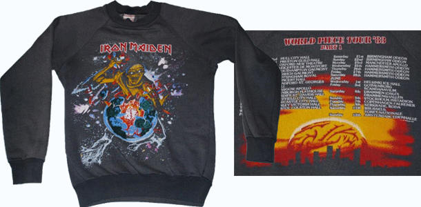 Vintage Iron Maiden World Piece Sweatshirt