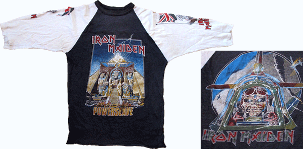 Vintage 1984 Iron Maiden Powerslave Aces High Jersey Bootleg
