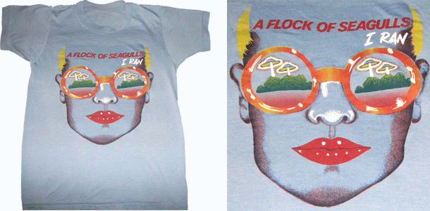 vintage flock of seagulls i ran t-shirt