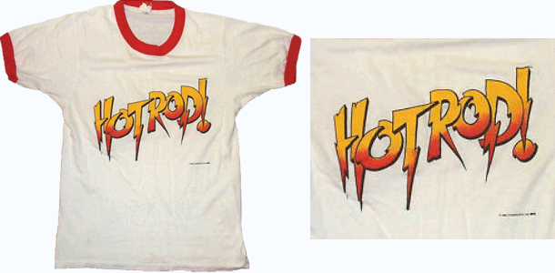 Vintage Rowdy Roddy Piper Hot Rod Ringer WWF T-Shirt
