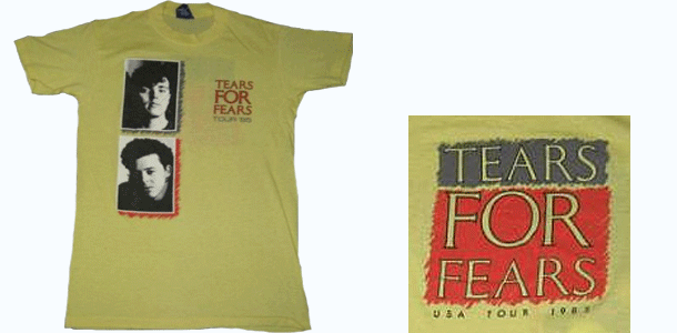 vintage tears for fears t-shirt big chair tour
