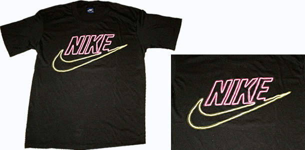 Vintage 1980s Neon Swoosh T-Shirt