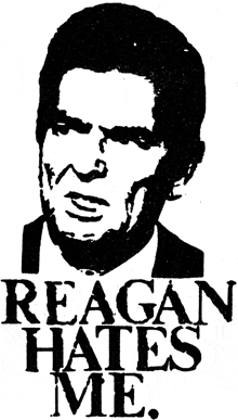vintage reagan hates me t-shirt