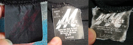 vintage mackler t-shirt brand tag