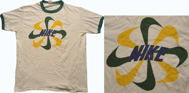 Vintage 1970s Nike Pinwheel Ringer T-Shirt