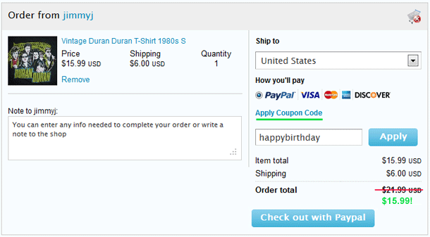 Apply Coupon Code