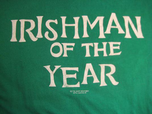 vintage irishman of the year award t-shirt