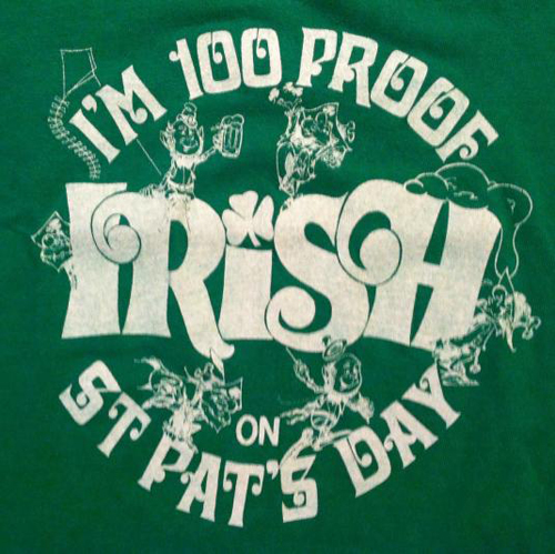 vintage 100 proof Irish t-shirt