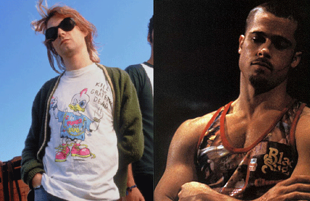 Kurt Cobain and Brad Pitt's T-Shirts