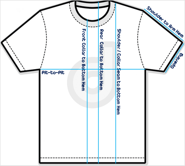 Vintage T-Shirt Measurements Graphic