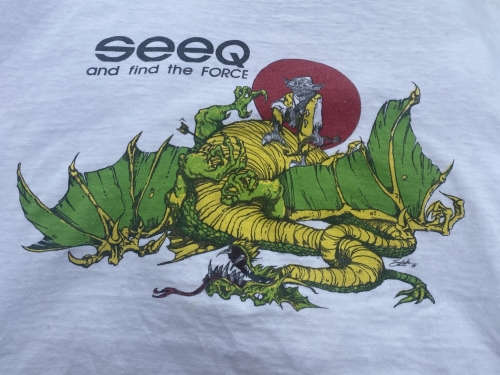 Vintage SEEQ Yoda Dragon Shirt Find the force