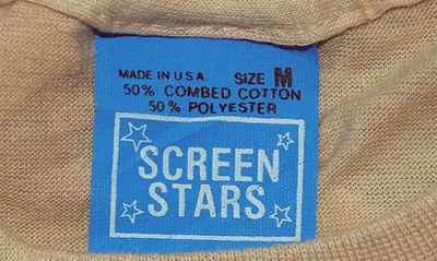 1980 Screen Stars Blue Tag