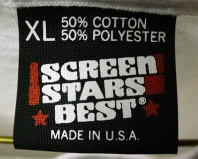 Screen Stars Best Black Tag 50/50 Red Bar