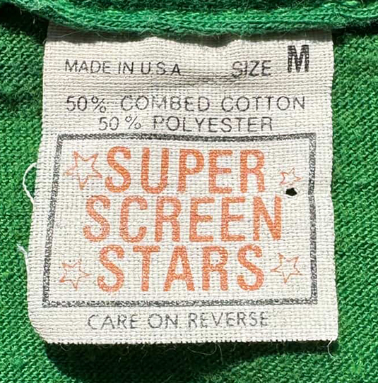 white 50/50 super screen stars tag