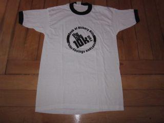 Vintage Running T-Shirt Ringer 1980s 1970s 50/50 10k hills