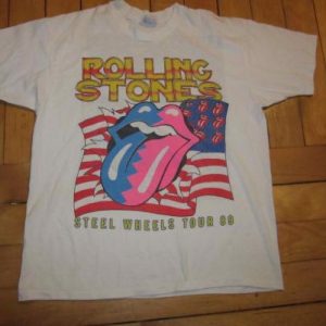 Vintage Rolling Stones 1989 T-shirt Steel Wheels Tour