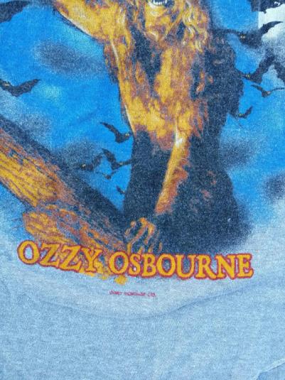 Ozzy Osbourne 1982 baseball tee shirt Bark at the moon