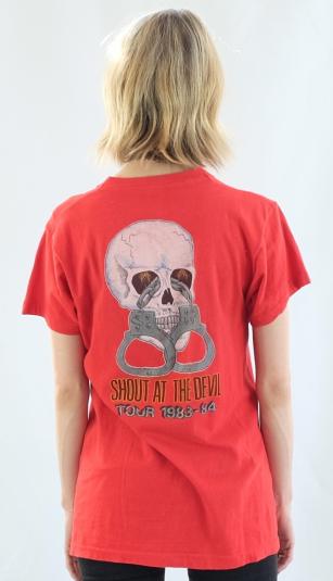 Motley Crue Shout At The Devil 83-84 Red Tour T Shirt Large