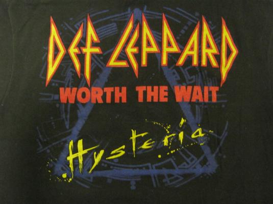 Def Leppard Vintage 1987 Concert T-Shirt ~ Hysteria Tour