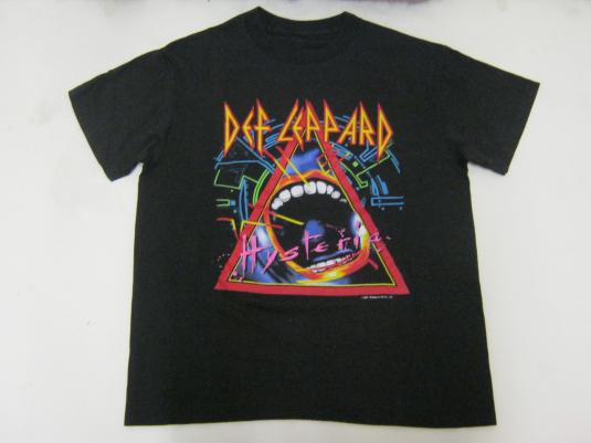 Def Leppard Vintage 1987 Concert T-Shirt ~ Hysteria Tour